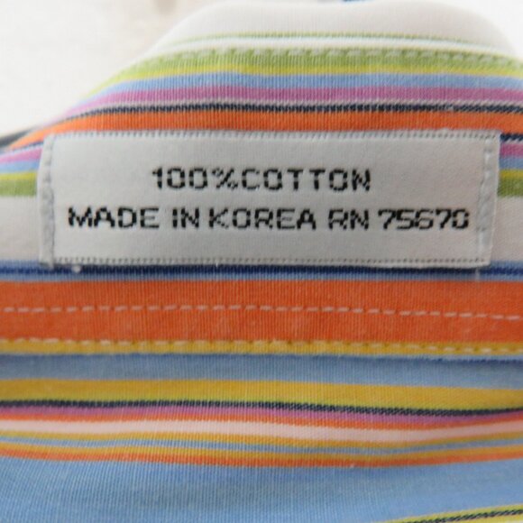 Linea Dome* Men's Long Sleeve Button Down Single Pocket Stripe Shirt~ Size Large - Picture 4 of 10